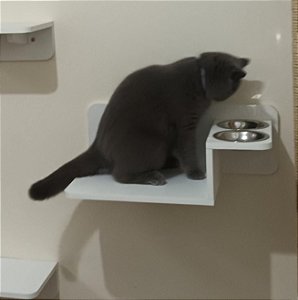 Elegance MDF Branco Comedor de Parede 2 potes