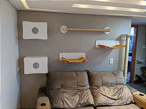 Conjunto Elegance - MDF Branco ou Preto, 6 móveis