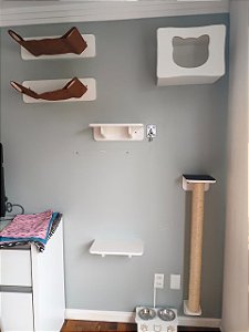 Conjunto Elegance - MDF Branco ou Preto, 6 móveis