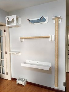 Conjunto Elegance - MDF Branco ou Preto, 6 móveis