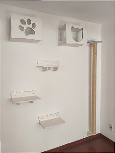 Conjunto de móveis com 6 peças, branco ou preto