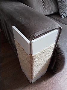 Protetor de Sofá 60x22 cm em MDF com corda sisal de 6mm
