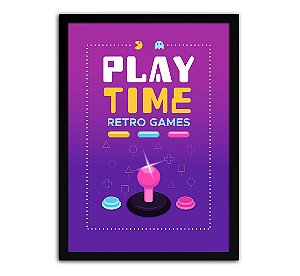 Poster com Moldura - Retro Game Mo.3