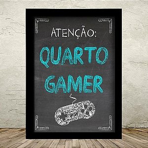 Poster com Moldura - Quarto Gamer