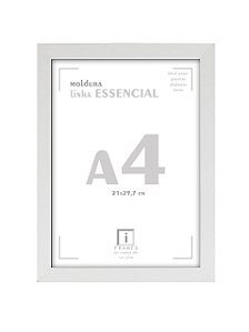 Moldura Quadro A4 21x30 cm Diploma Poster C/ Acetato - BRANCA