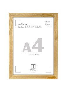 Moldura Quadro A4 21x30 cm Diploma Poster C/ Acetato - PINUS