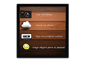 Quadro Decorativo Crie Memórias