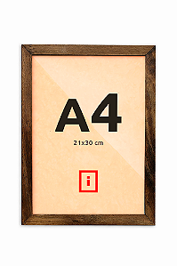 Moldura A4 21x30 C/ Acetato Diploma Poster Linha Colors - ENVERNIZADA