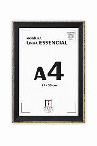 Moldura A4 21x30 cm Premium Para Certificado Diploma Com Vidro - FILETE PRATA