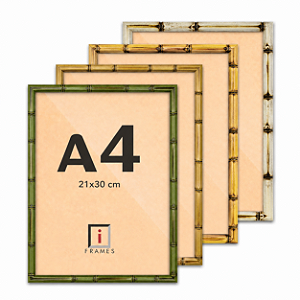 Moldura Caixa Alta Premium Bamboo A4 21x30 cm C/ Vidro