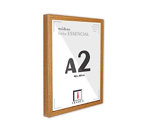 Moldura A2 Caixa Alta 42x60 cm C/ PETG - FREIJÓ