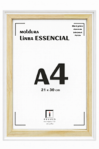 Moldura Filete A4 21x30 cm Para Placa MDF - BRANCA