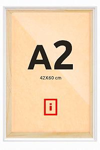 Moldura A2 42x60 cm Filete Para Placa MDF - BRANCA