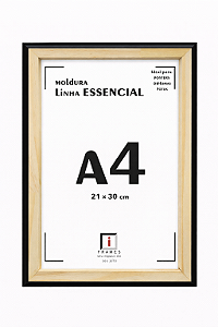 Moldura Filete A4 21x30 cm Para Placa MDF - PRETA