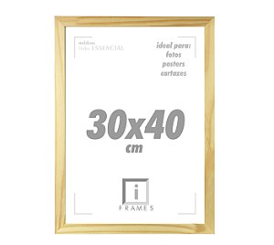 Moldura Quadro 30x40 cm Posters C/ Vidro - PINUS