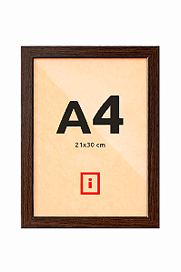 Moldura A4 21x30 cm C/ Acetato Diploma Poster Linha Colors - TABACO