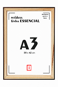Moldura A3 30x42cm Filete Para Placa MDF - TABACO