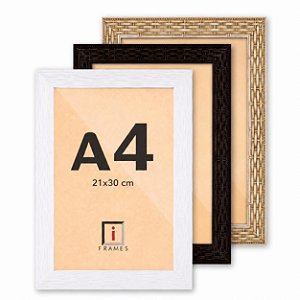 Moldura Premium Trançada A4 21x30 Com Vidro Frontal