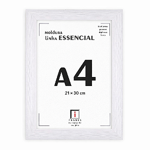 Moldura A4 21x30 cm Premium Trançada C/ Vidro Frontal