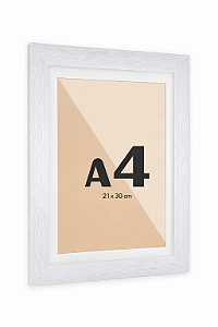 Moldura A4 21x30 Premium Trançada Com Paspatur C/ Vidro Frontal