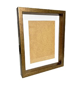 Moldura Premium Chanfrada P/ Imagem A5 15x21 cm Com Paspatur - COBRE