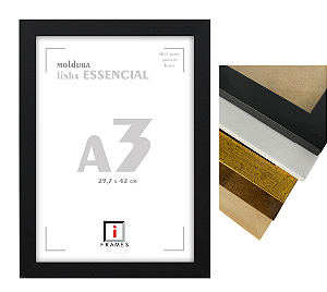 Moldura Quadro A3 30x42 cm P/ Posters Imagens Fotos - COM VIDRO