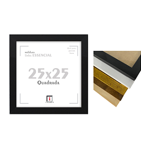 Moldura Quadro 25x25 cm P/ Posters Imagens Fotos - COM ACETATO