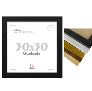 Moldura Quadro 30x30 cm P/ Posters Imagens Fotos - COM ACETATO