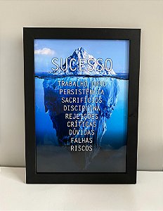 Quadro Decorativo Com Imagem Iceberg do Sucesso A4 21x30 cm - COM ACETATO