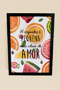 Quadro Decorativo Com Imagem Cozinha Pequena A3 30x42 cm - COM ACETATO
