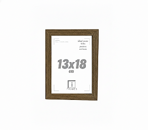Porta Retrato 13x18 Fotos Posters C/ Vidro Frontal - IMBUIA