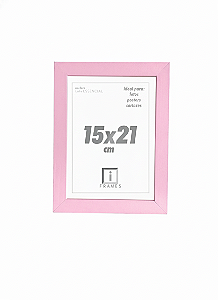 Porta Retrato A5 15x21 cm P/  Imagens Fotos ROSA - COM VIDRO