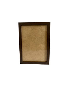Moldura Caixa Alta Perfil 3x1,5 C/ Vidro Frontal  14,5x20,5 cm - TABACO