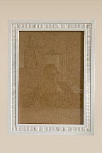 Moldura Premium Trilha A3 30x42 cm Com Vidro - BRANCA
