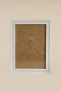 Moldura Premium Trilha A4 21x30 cm Com Vidro - BRANCA