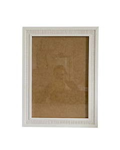 Moldura Premium Trilha A4 21x30 cm Com Vidro - BRANCA