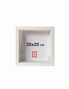 Moldura Caixa Alta 20x20 cm Com Espaçamento Interno De 5 cm - BRANCA