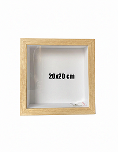 Moldura Quadro Caixa Alta 20x20 Com Espaçamento Interno De 5cm - MARFIM