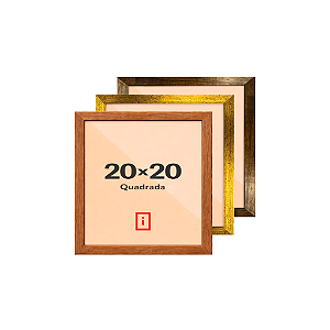 Moldura Quadrada 20x20 cm COM VIDRO - P/ Imagens Fotos