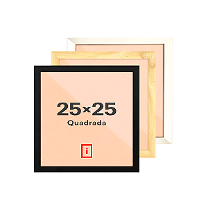 Moldura Quadrada 25x25 cm COM VIDRO - P/ Imagens Fotos