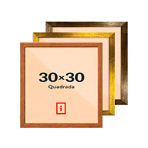 Moldura Quadrada 30x30 cm COM VIDRO - P/ Imagens Fotos