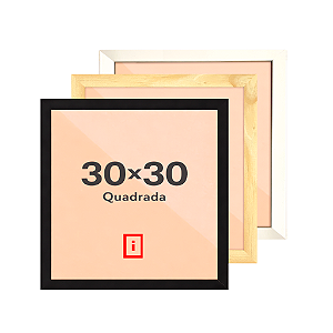Moldura Quadrada 30x30 cm COM ACETATO - P/ Fotos Imagens
