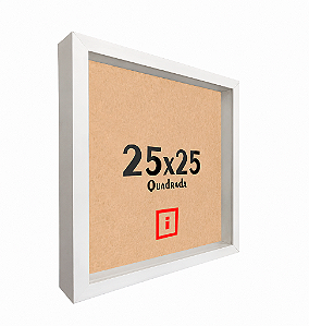 Moldura Caixa Alta 25x25 Com Espaçamento Interno De 3cm - BRANCA