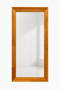 Espelho de Corpo Inteiro 80x40 cm Moldura Mel Natural Premium