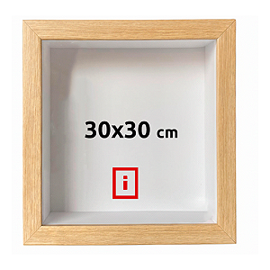 Moldura Caixa Alta 30x30 cm Com Espaçamento Interno De 5 cm - MARFIM