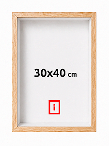 Moldura Caixa Alta 30x40 cm Com Espaçamento Interno De 5 cm - MARFIM