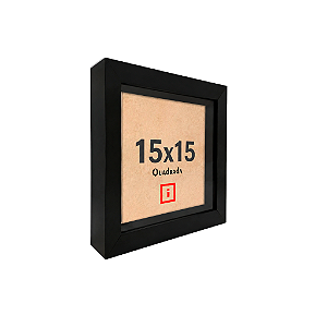 Moldura Caixa Alta 15x15 Com Espaçamento Interno De 3cm - PRETA