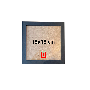 Moldura Quadrada 15x15 cm Com Vidro Caixa alta 2x2