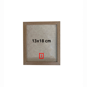 Moldura Quadrada 13x18 cm Com Vidro Caixa alta 3x1,5 cm