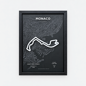 Quadro Decorativo Circuito de Mônaco em 3D